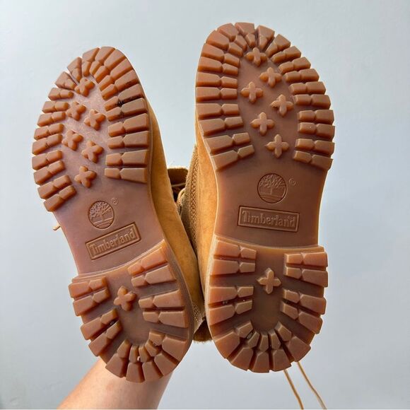 Timberland teddy lace up fold over boots leather brown women's 6 fully lined - Picture 8 of 9